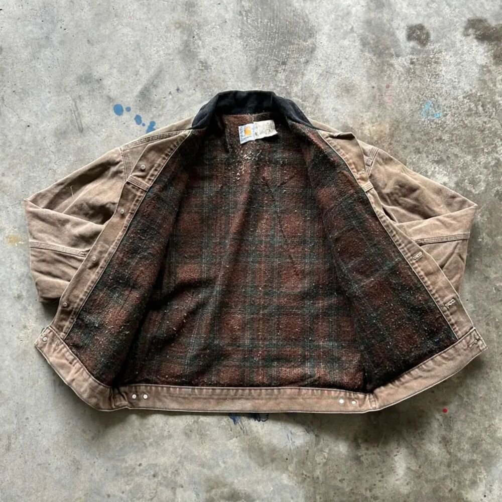 Vintage Carhartt JB0682 Blanket Lined Trucker Jacket Size Medium - Picture 3 of 7